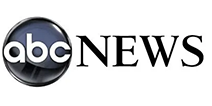 ABC News circular glossy black emblem with the lowercase "abc" branding and bold "NEWS" text.