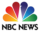 NBC News official logo featuring the iconic rainbow peacock icon and bold black typography.