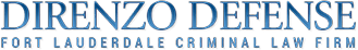 DiRenzo Defense: Fort Lauderdale Criminal Law Firm official logo with blue serif typography.
